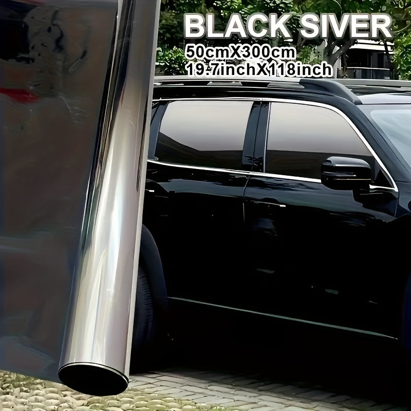 1 Roll Of 19.7 X 118 Inch Two-color Gradient Window Film | Heat Resistant, VLT, Protective, Contrasting, Tear-off and Paste, PET Material, Universally Applicable for Vehicle Exterior Accessories