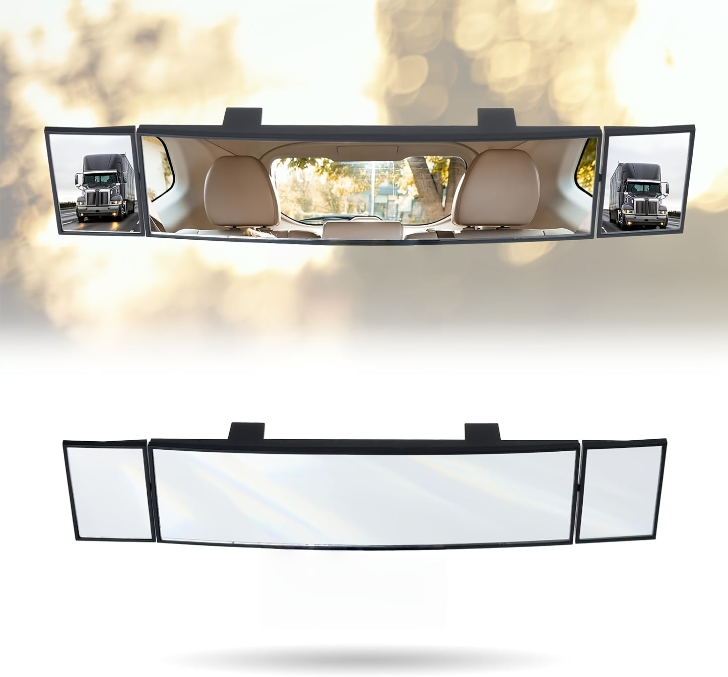 Wide-angle Convex Car Rearview Mirror-safety Clip, Seamless Arc Design, Lmproving Visibility-suitable For Cars, SUVs And Trucks, Safe Driving Accessories, Car Rearview Mirrors, Car Essential, Car Blind Spot Mirrors, Suitable For All Kinds Of for car