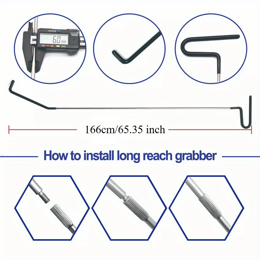 Car Repair Tool Kit, Stainless Steel Assorted, Wheel Pin Puller Dent Repair Tools Long Distance Hook Tool Pull Hook J-Hook, Essential Automotive Tools Sets, 18/23pcs