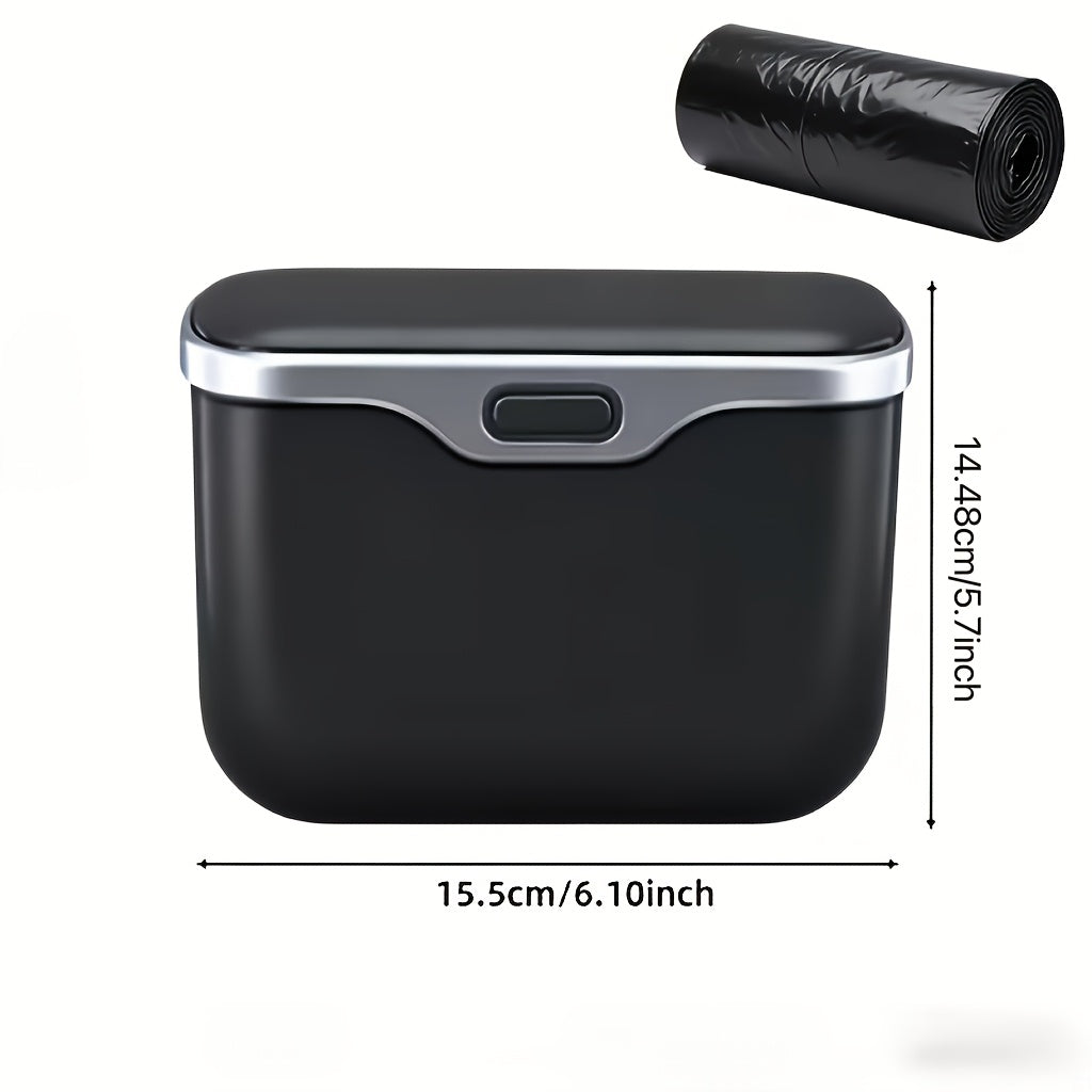 This Trash Can Made of Ultra-Fiber Leather And ABS Material Is Designed for Vehicles, Maintaining Its Shape And Fitting 99% of Car Models. It Handles Both Dry And Wet Waste Without Harming The Installation, Features Automatic Sorting