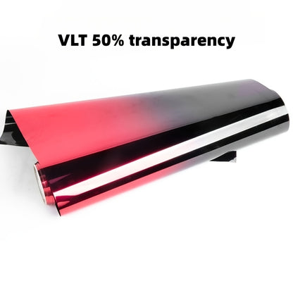 1 Roll Of 19.7 X 118 Inch Two-color Gradient Window Film | Heat Resistant, VLT, Protective, Contrasting, Tear-off and Paste, PET Material, Universally Applicable for Vehicle Exterior Accessories