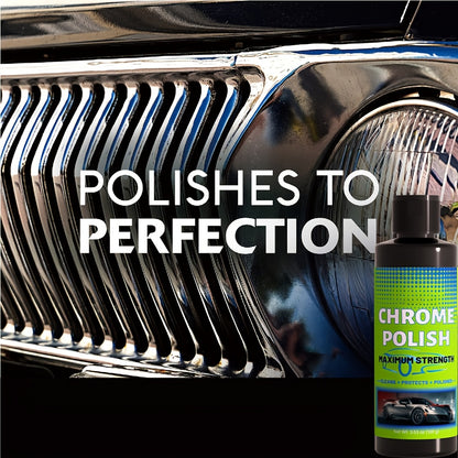 Chrome Polish And Protector That Enhances And Safeguards Chrome And Aluminum Surfaces Against Rust And Stains - Suitable for Vehicles Like Cars, Motorcycles, And Trucks - Provides a Durable Glossy End, Surface Protection, Rust Removal