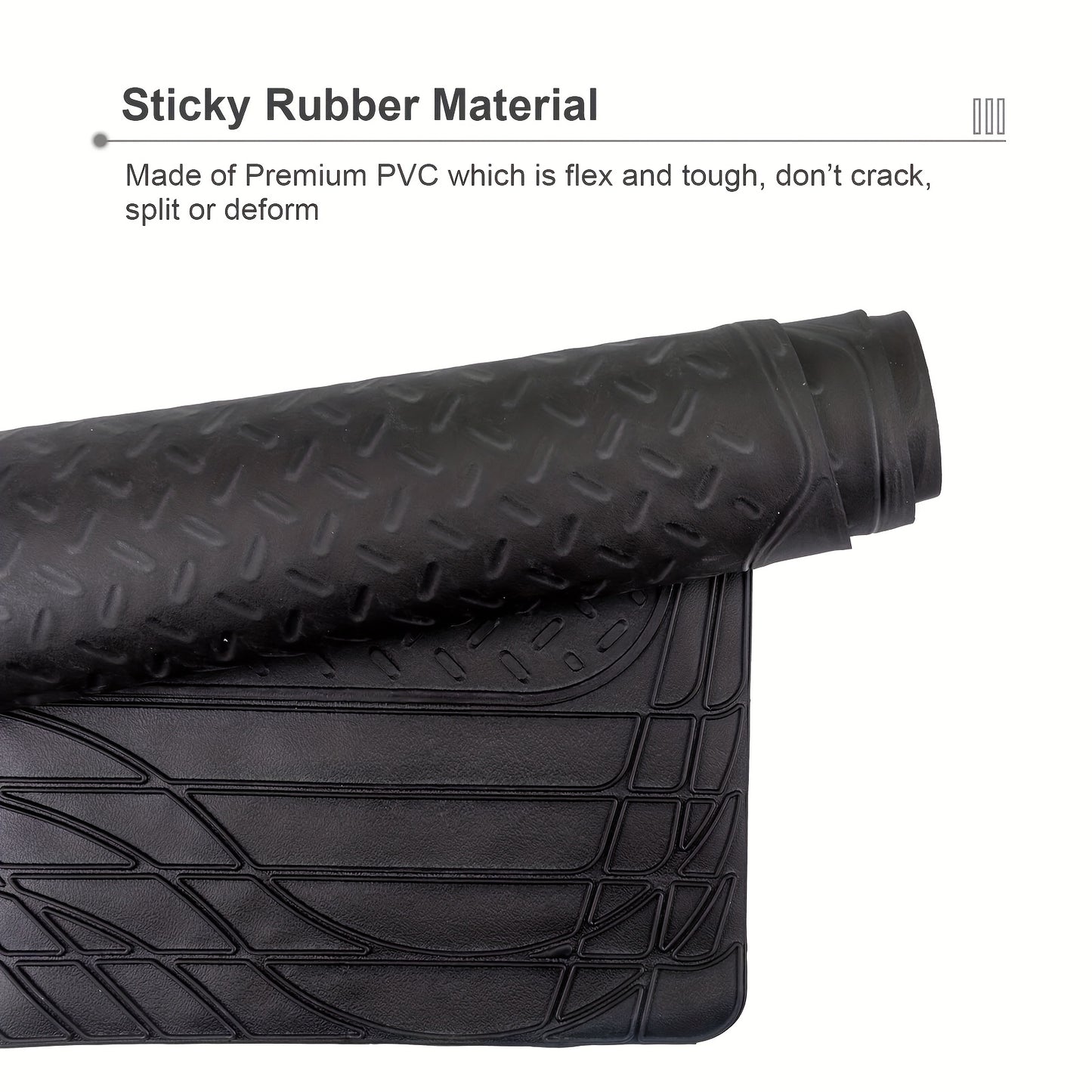 Vehicle Mat Universal Fit Trunk Cargo Liner All Weather Protection Seat Back Protector Trim-to-Fit Trunk Mat Compatible with Most Cars SUV Sedan