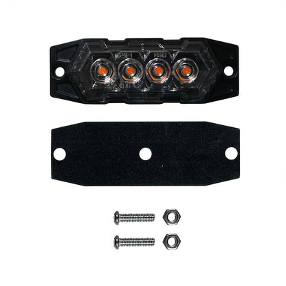 12pcs New Upgraded 12V-24V Universal LED Light for Atv Utv Boat Bike-Heavy-Duty Off-Road with Amber/Red/White, 12-24V Vehicle, Without Battery