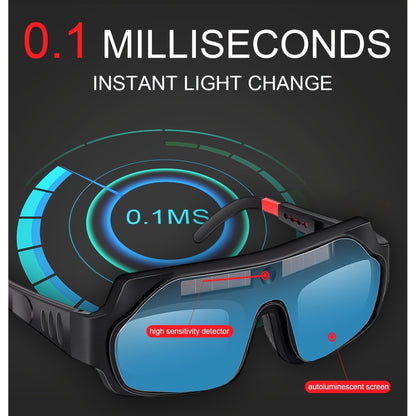 Welding Goggles, True-color Anti-glare Safety Welding Glasses, Suitable for TIG, MIG, MMA, Plasma Welding, Lightweight Welder's Glasses with Protective Lenses and Elastic Headband