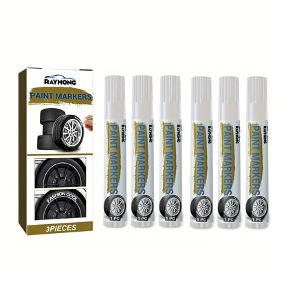 Compact And Waterproof Car Tire Markers That Dry Quickly, Perfect for Doodling And Painting. These Medium-Tipped Pens Are Great for Vehicle Upkeep