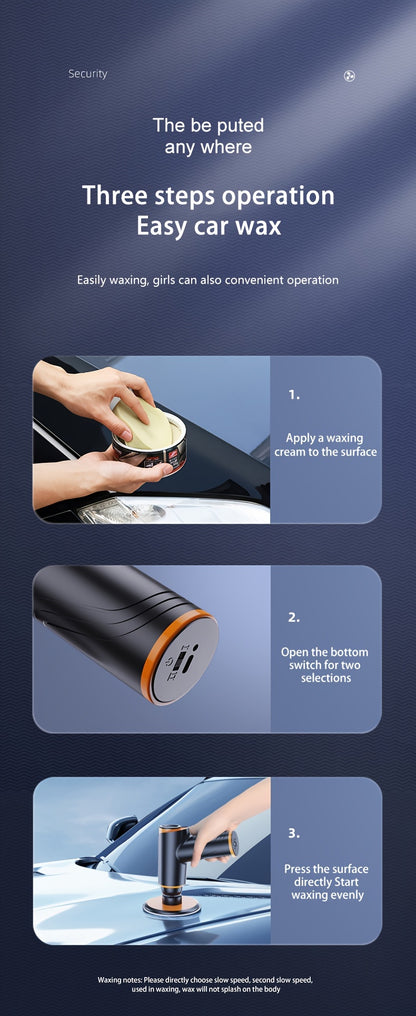 100W Wireless Rechargeable Car Waxing Machine- Small Polisher Locomotive With Repair Scratch- For Multifunctional Portable Polishing!