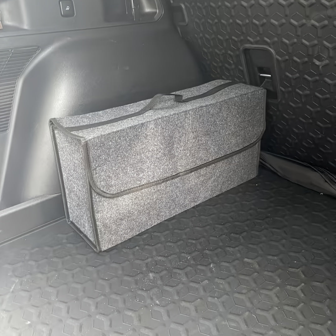 Car Trunk Felt Folding Storage Box, Interior Organizer Bag, Camping Additions Save Space, Scratch Resistant Interior Protection, Suitable for Business And Personal Travel, Durable Structure, Foldable Storage for Home/Car, Essential Items for Travel