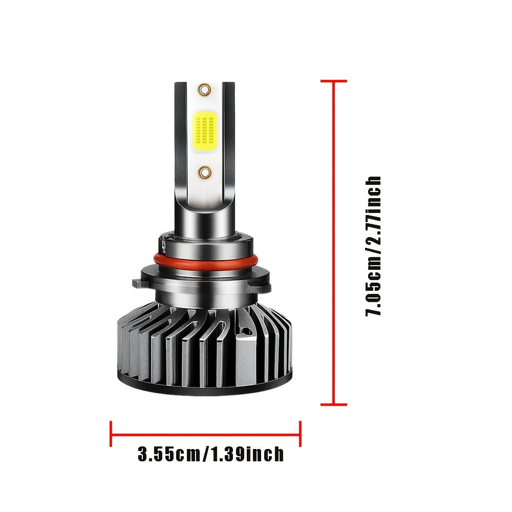 9005+9006 / 9012+H11 LED Headlight Bulbs High Low Beam Bulbs Combo Super Bright White, Pack of 4, Chip New Upgraded Design LED Plug-N-Play Bulbs, up to 50000 Hours, 9005+9006, 9012+H11