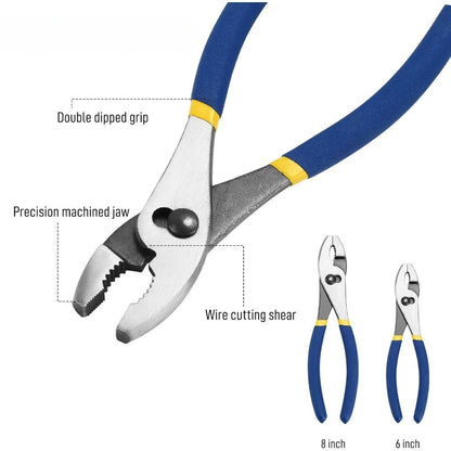 [For DIY and Home] 7pcs Pliers Set - 8 Inches Groove Joint, Sliding Joint, 7 Inches Lineman, 6 Inches Diagonal, Long Nose, Mini Long Nose, for DIY and Home
