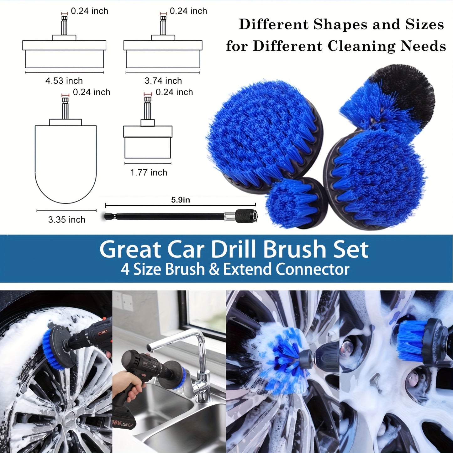 26pcs Car Detailing Brush Set, Car Detailing Kit, Car Detailing Brushes, Car Cleaning Kit, Car Windshield Cleaning Tool, Professional Car Care Kit - Car Wash Brush Kit for Interior Exterior Wheels