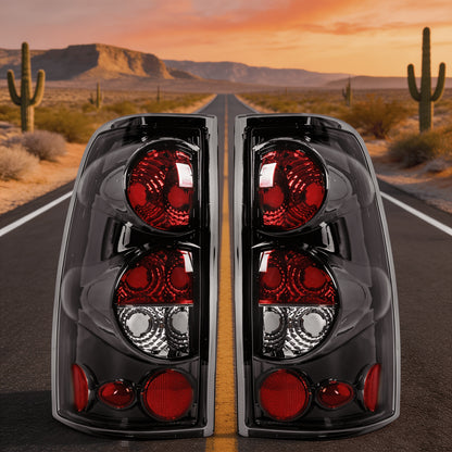Taillights Truck Accessories A Pair Truck Accessories for Chevrolet for Chevy for Silverado 1500 1500HD 2500 2500HD 1999-2006, Tail Lights for Trucks Plastic Housing + Lens (No Bulbs)
