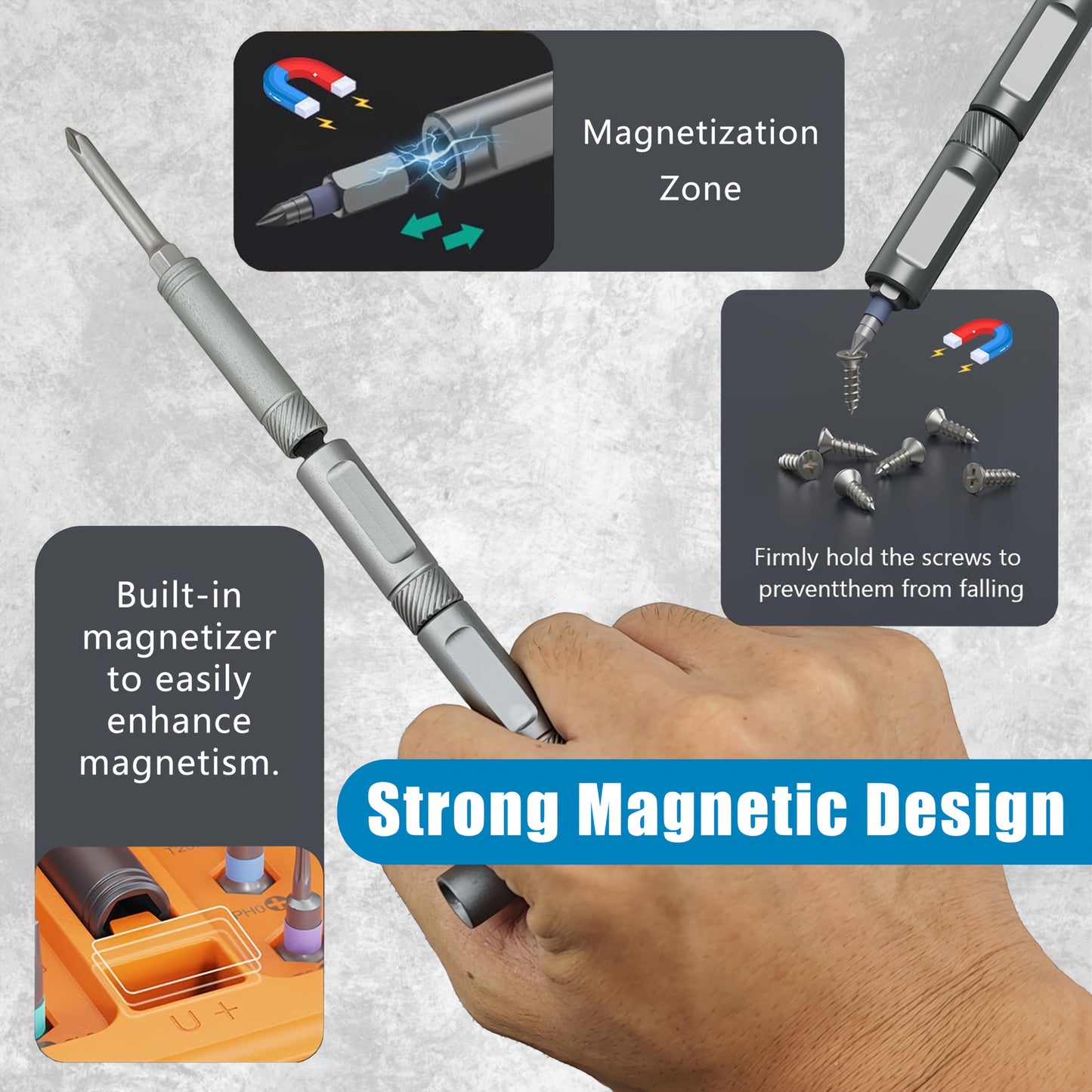 42in 1 Magnetic Screwdriver Set, DIY Ratchet Mini Screwdriver Set, Removable Self-assembly Precision Screwdriver Kit, Magnetic DIY Precision Tool Kit for PC Mobile Watch Bicycle