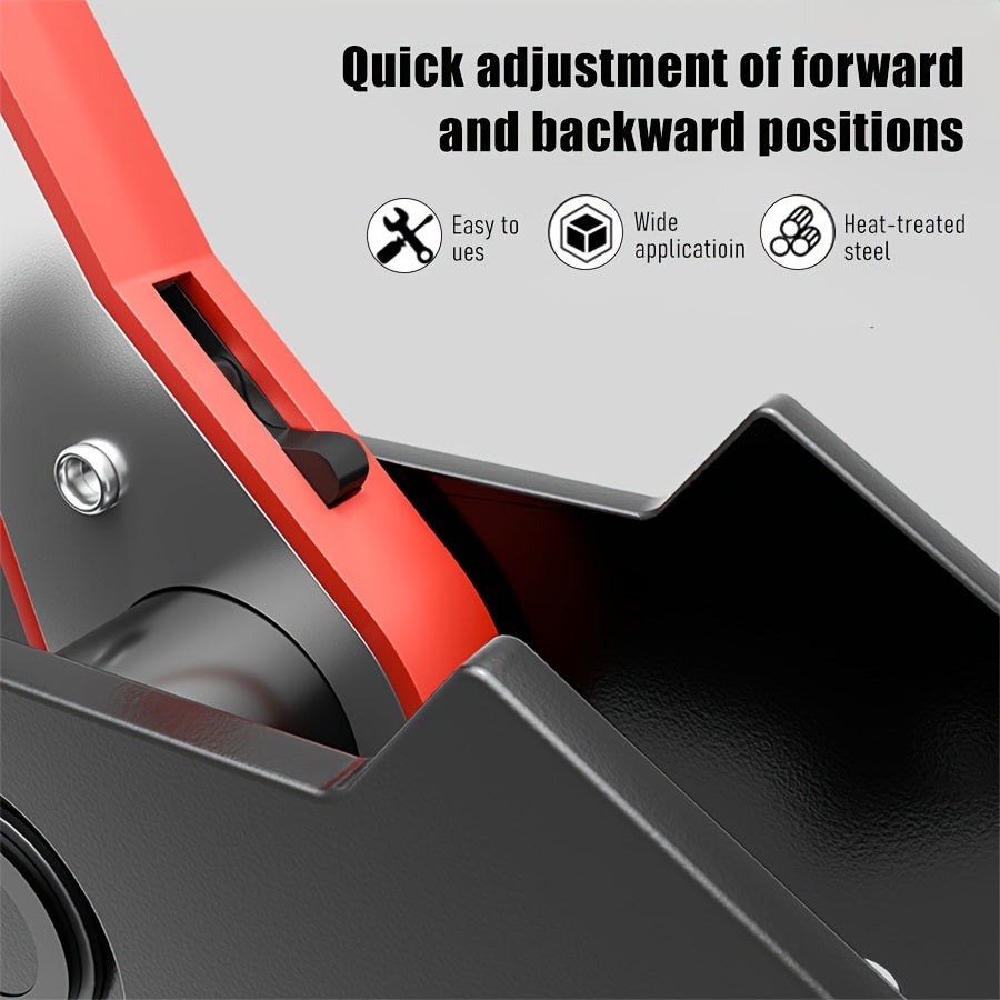 Brake Caliper Compression Tool with 360 Degree Swing Ratchet, Quick Ratchet Brake Wrench, Brake Caliper Tool with 2 Pressure Plates, Vehicle Brake Maintenance Tool, Brake Piston Separation Brake Cylinder Adjuster, Essential Emergency Tool for Cars