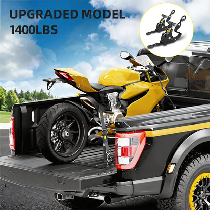 2 Pack Heavy Duty Auto Retractable Ratchet Straps, 1700LBS, 1500LBS/1400LBS/1100LBS Tie Down Straps with Automatic Tightening Cargo Securing System for Truck, Motorcycle, Boat, Canoe & Trailer, Father's Day Gift for Dad, Gifts for Men,