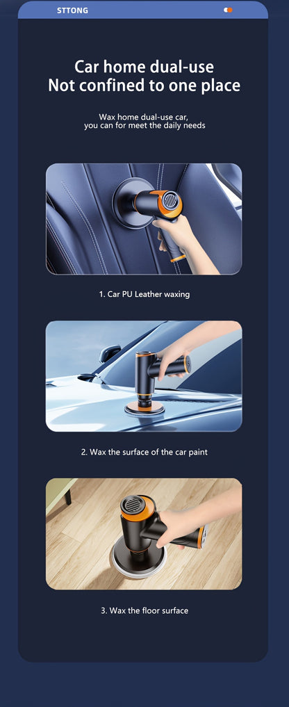 100W Wireless Rechargeable Car Waxing Machine- Small Polisher Locomotive With Repair Scratch- For Multifunctional Portable Polishing!