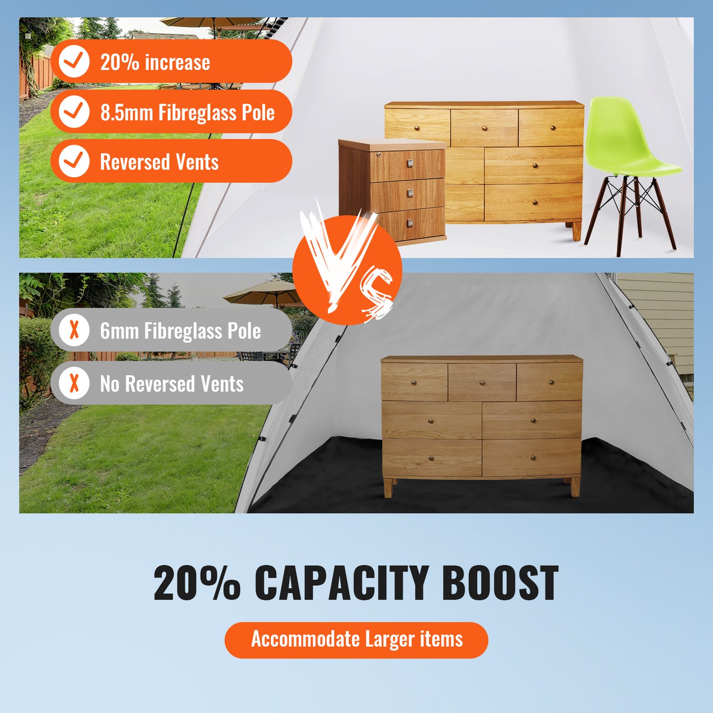 VEVOR Spray Paint Shelter Spray Paint Tent 90*62*62in/120*84*72in Portable Paint Booth DIY