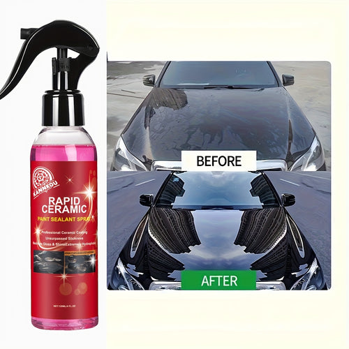 Hybrid Solutions Ceramic Spray Coating, Incredible Shine and Protection for Car Paint, Extreme Water Beading, Safe for Cars, Trucks, Motorcycles, RV's and More, 120ml,4.06oz