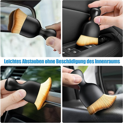 A Car Cleaning Set with 11 Items, Featuring Tire Brushes, Microfiber Gloves, Thick Absorbent Pads for Scratch Removal, And Detail Sponges Suitable for Both The Inside And Outside of The Vehicle