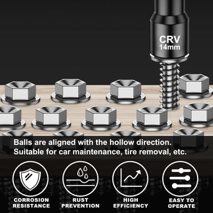 [Magnetic Nut Driver Set] 1/4" Hex Shank | Magnetic Nut Driver Set | 15pcs | Impact Nut Driver Set | SAE (1/4" to 9/16") And Metric (6-14Mm) | Chrome Vanadium Steel