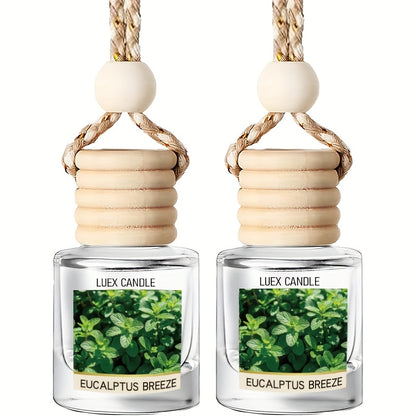 Set of 2 Car Air Freshener Diffusers - Vanilla Cream Scented Oil Diffuser for Vehicles, Lasting Fragrance for Over 45 Days