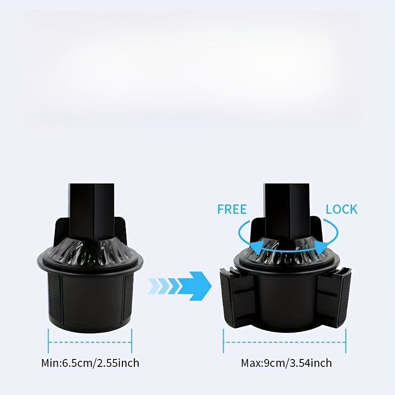 [3-In-1 Car Holder] 1pc, a Multifunctional 3-In-1 Car Cup Holder, Vehicle Phone Holder Tray Dining Plate, a Versatile Small Dining Table, Car Drink Coffee Burger Cup Holder, Made of ABS Material, Featuring a Stable And Expandable Base, Is an Essential Tra