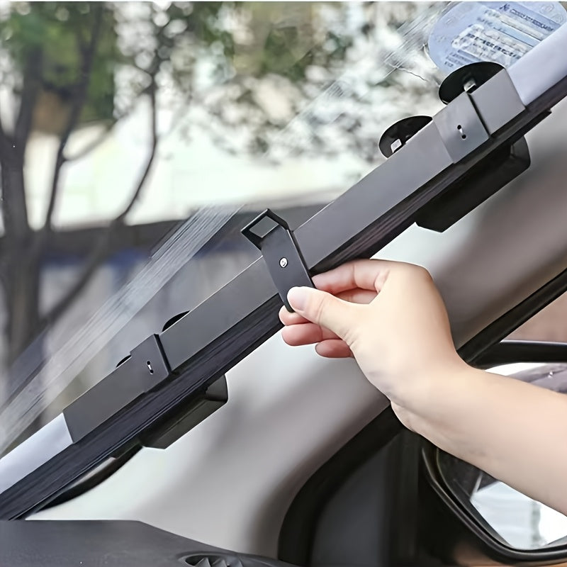 Automatic Retractable Windshield Sunshade with UV Protection Function, Adjustable Sunshade And Insulation Effect, Made of Aluminum Material, Suitable for Various Vehicle Windshields