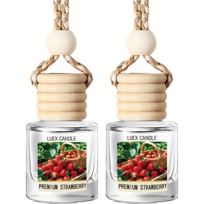 Set of 2 Car Air Freshener Diffusers - Vanilla Cream Scented Oil Diffuser for Vehicles, Lasting Fragrance for Over 45 Days