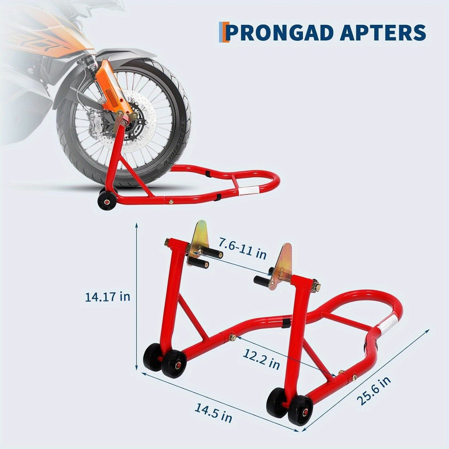 Motorcycle Stand Lift - 900Lbs Front & Rear Combo Universal Motorcycle Stands, Compatible with Most Yamaha for HONDA for SUZUKI for BMW Motorcycles, Red