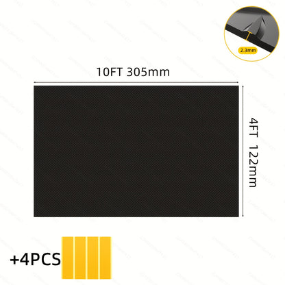 4 X 10Ft Premium for garage Floor Mat, 2.8mm Thick Black Commercial Grade Heavy Duty Parking Mat For Garage Floor, Golf Cart Parking, Water/Stain Resistant Floor Runner (Embossed Diamond Plate), Black 4*10FT/ 4*8FT