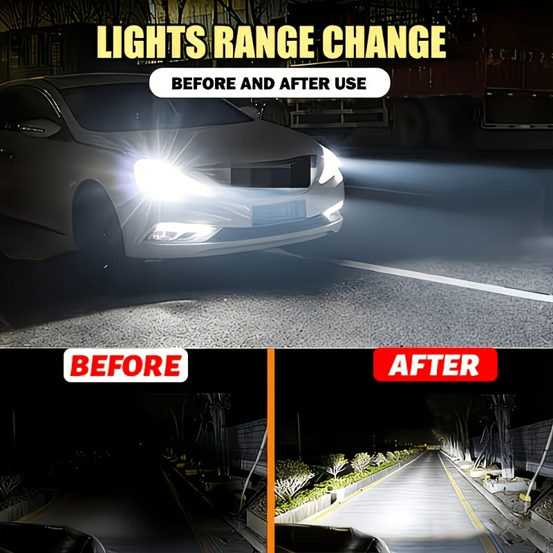 Automotive Headlight Repair Kit - Quick Refurbishment Solution, No Polishing Required, Instantly Clear Cloudy Lenses, Enhances Visibility & Brightness, Easy-to-Use Restoration and Care Kit for Car Headlight Maintenance, Headlight Cleaner