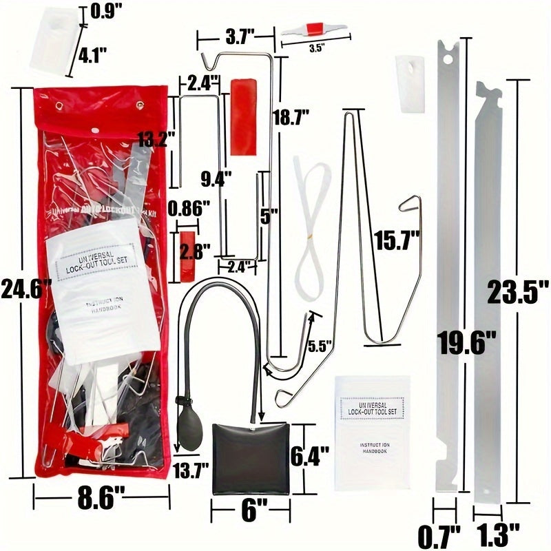 9+1 Air Bag Professional Car Tools Car Emergency Repair Door Tool Kit