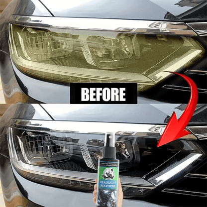 4.06oz Automotive Headlight Repair Kit - Quick Refurbishment Solution, No Polishing Required, Instantly Clear Cloudy Lenses, Enhances Visibility & Brightness, Easy-to-Use Restoration and Care Kit for Car Headlight Maintenance, Headlight Cleaner