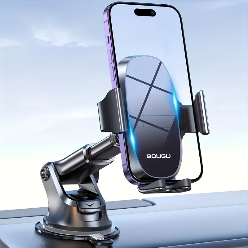 SOLIGU Cell Phone Holders For Your Car, Universal Car Phone Holder Mount For Dashboard Air Vent Compatible With IPhone 15 14 13 12 13 Pro Max Xs XR X, Galaxy Black