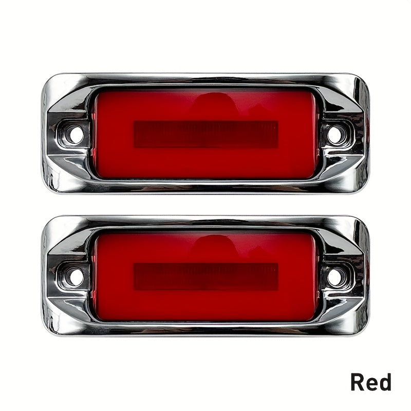 2pcs of Car Side Lights, LED High And Low Brightness + Strobe, Truck Side Signal Warning Lights, Decorative Flashing Lights for Night Driving