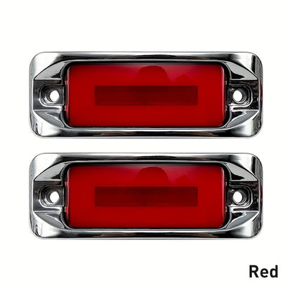 2pcs of Car Side Lights, LED High And Low Brightness + Strobe, Truck Side Signal Warning Lights, Decorative Flashing Lights for Night Driving