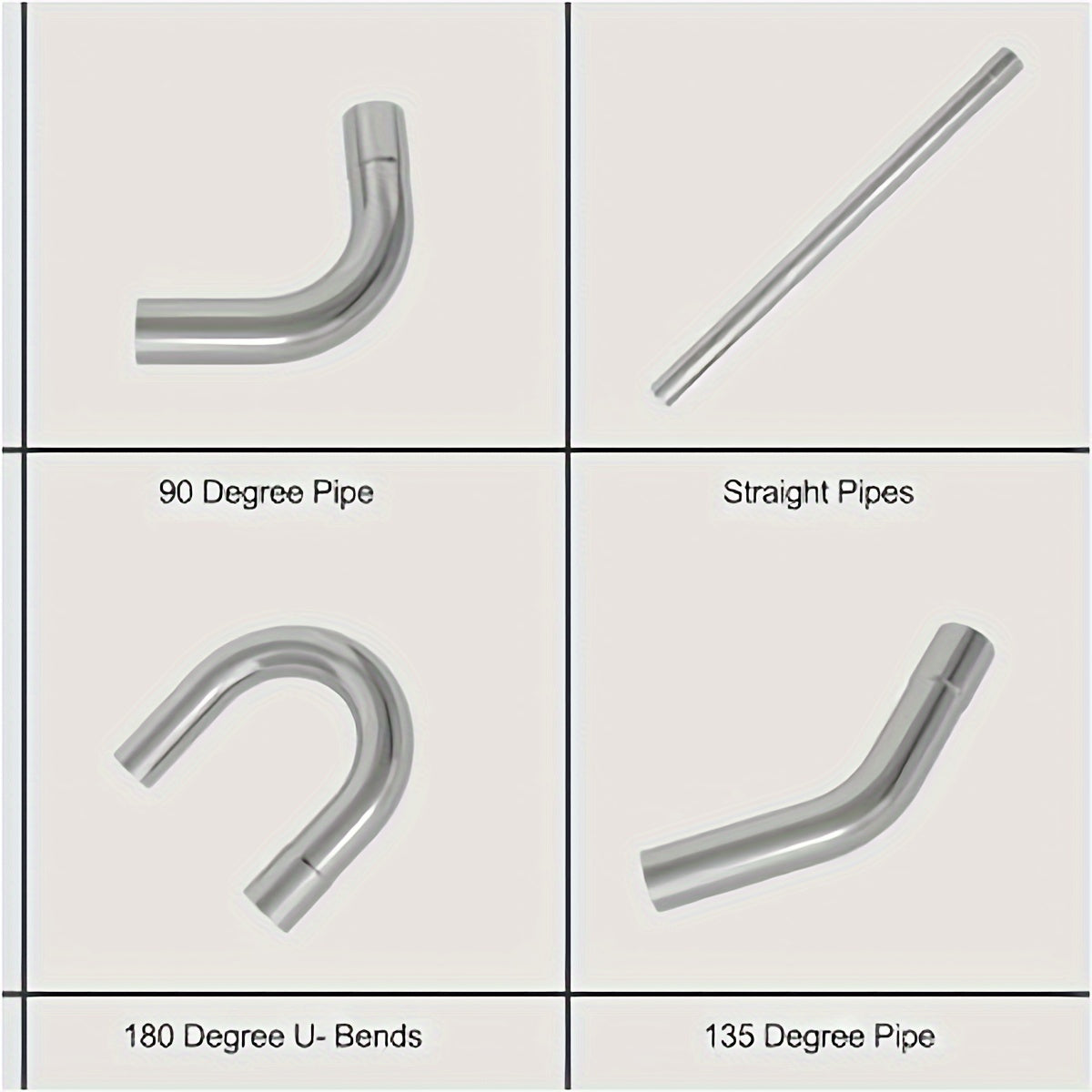 [Exhaust Kit Tubing] 2.5'' Mild Steel Exhaust Kit Tubing Mandrel Bend Pipe Straight U Bend 16 Gauge Universal