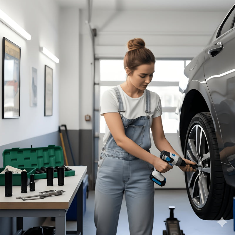 This Set of 1/2 Inch Deep Impact Sockets Comes with a Sturdy Green Storage Case, Perfect for Tasks Like Tire Removal, Mechanical Repairs, And Car Maintenance. It Works Well with Both Electric And Pneumatic Drills