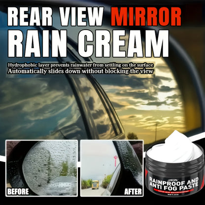 JOKJOK Waterproof Non-Wetting Car Glass Coating Wax - And -Fog And Rearview Mirror Polish, Fit for All Vehicles, Long-Lasting Rain Repellent Sprayable Paste (Before/After Protection) - Easy Application Kit