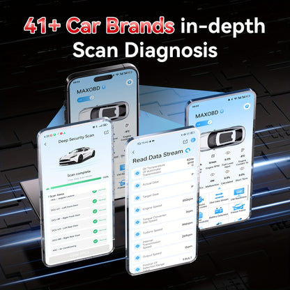 KONNWEI MAXOBD Comprehensive System Deep Scan Diagnostic Tool Wireless 5.2 OBD2 Scanner with Over 41 Dedicated Data Streams for IOS And Android, Without Battery