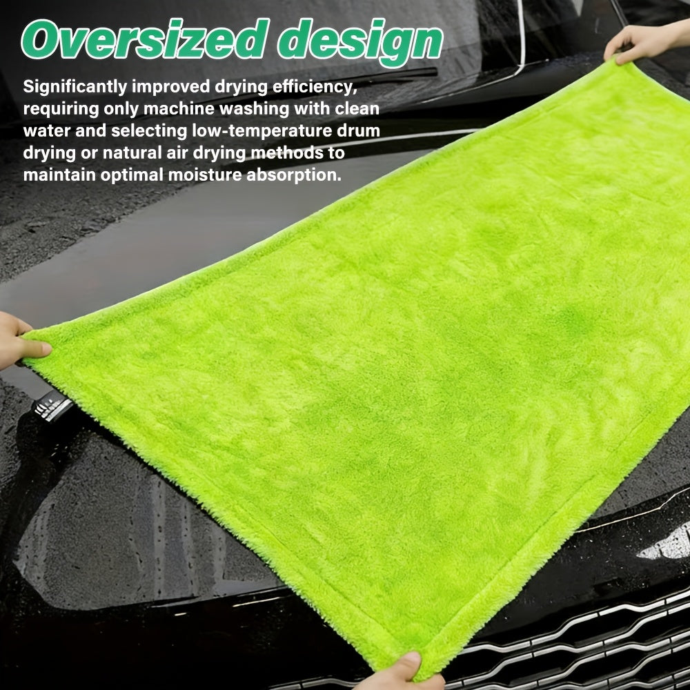 High Absorbency - Dual-Sided Microfiber Car Drying Towel | 1400GSM Size 15.75"x23.62" - Twisting Yarn Technology, Scratch-Free, Machine Washable for Car Cleaning & Dryer, Car Washing Equipment Accessories, Microfiber Towel