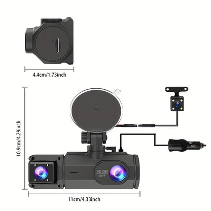 2.0 Lnch IPS Screen Dash Camera, 2/3 Lens with 32GB TF Card Optional, 170 Wide Angle WlFl Night Version Loop Recording G-Sensor WIFI Optional