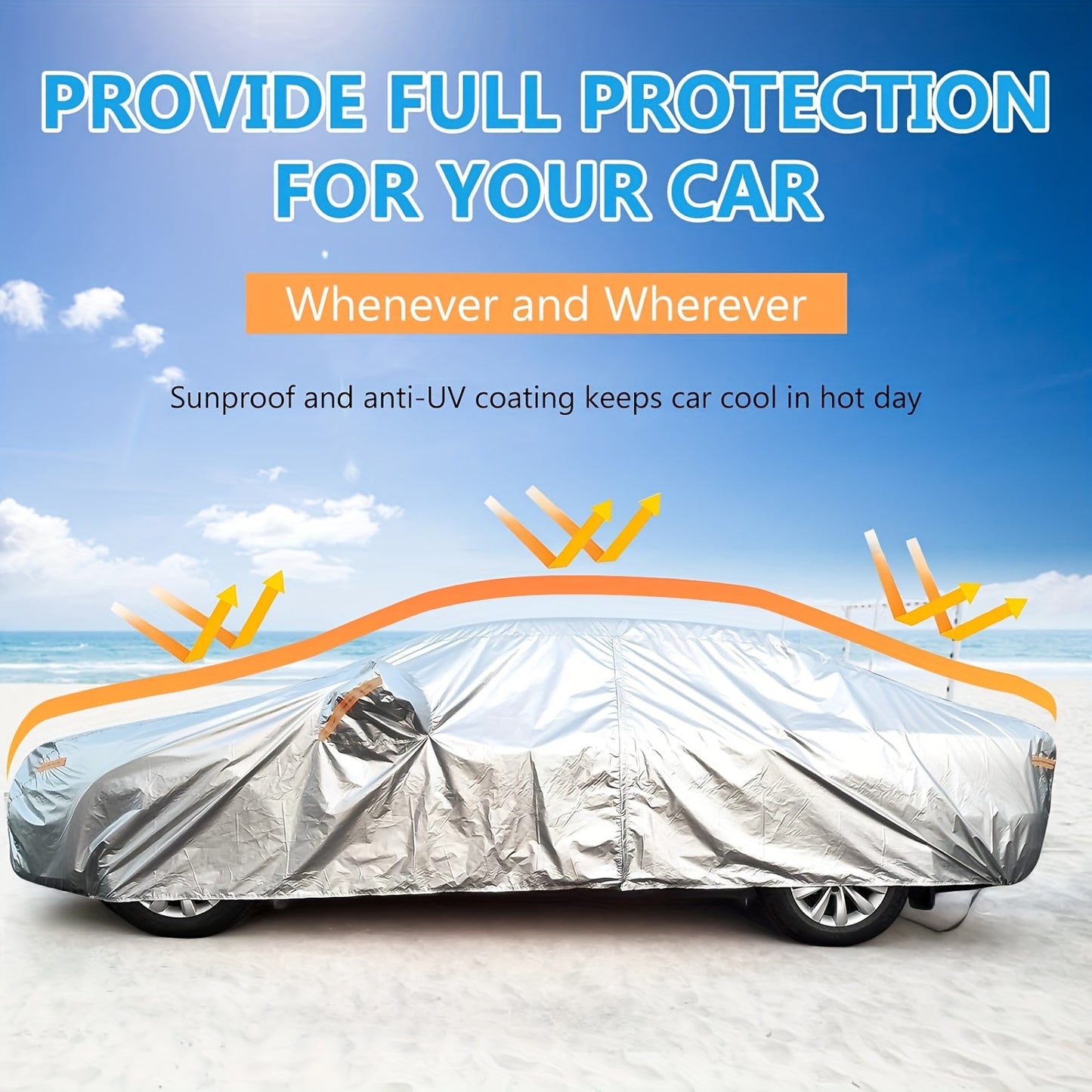 Protect Your Suv/Sedan from Sun, Rain, Snow, And UV Rays with This All-Purpose Outdoor Waterproof Car Cover!