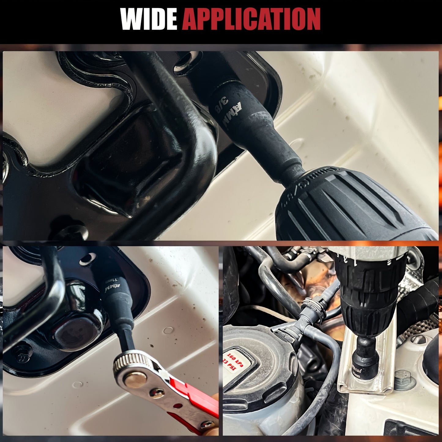 AMM 39pcs Magnetic Nut Driver Kit for Impact Drills, Featuring Both Metric And SAE Impact Driver Bits, a Bit Extension, And a Drill Bit Adapter with a 1/4" Hex Shank Made of Cr-V Steel