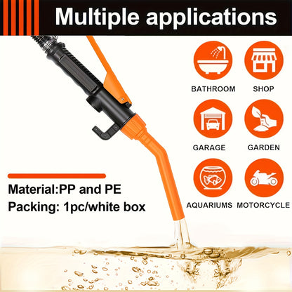 2pcs Portable Transfer Pump, Battery Operated Electric Siphon Pump for Gas, Fuel, Diesel, Fuel Transfer 2.6 GPM Flow Oil Extractor -Easy to Use Hand Fuel Pump, Multi-Use Siphon Fuel Transfer Pump
