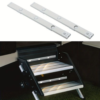 1/2-Pack Motion Sensor RV Step Lights, Indoor LED Lighting, High Brightness & Long-Lasting, Battery Powered, Easy to Install, Suitable for RV Roof and Other Places
