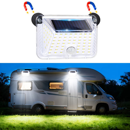 2/1pc, Magnetic RV Solar Light, with Super Strong Magnet Motion Sensor Lights, Solar Outdoor Lights Waterproof, for Trailers, Campers | Outdoor Exterior Lighting Rv Additions, RV Porch Awning Lights, Easy Installation