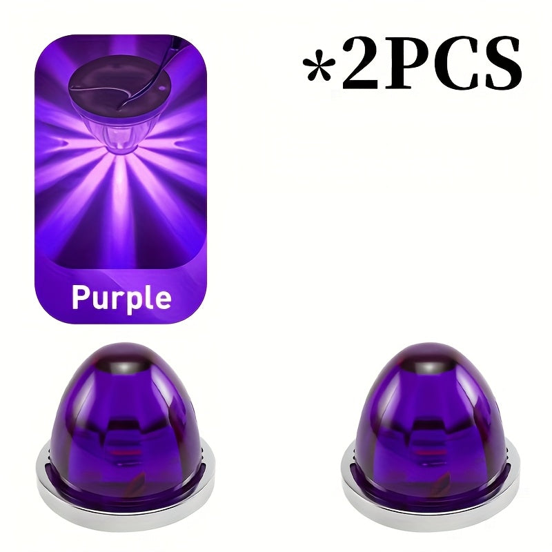 2pcs Car Side Ground Lights, Watermelon LED Always-on Car Side Lights, Truck Side Indicator Lights, Easy to Install, Suitable for Various Vehicles, Suitable for Semi-trailers And Boat Trailers, No Battery Required, Includes Screws