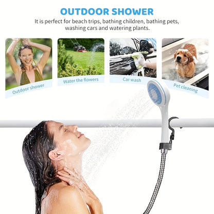 Portable Shower Camping Shower - Rechargeable Outdoor Camp Shower Pump with IPX6 Waterproof, for Camping Beach Swimming Outdoor Traveling Hiking
