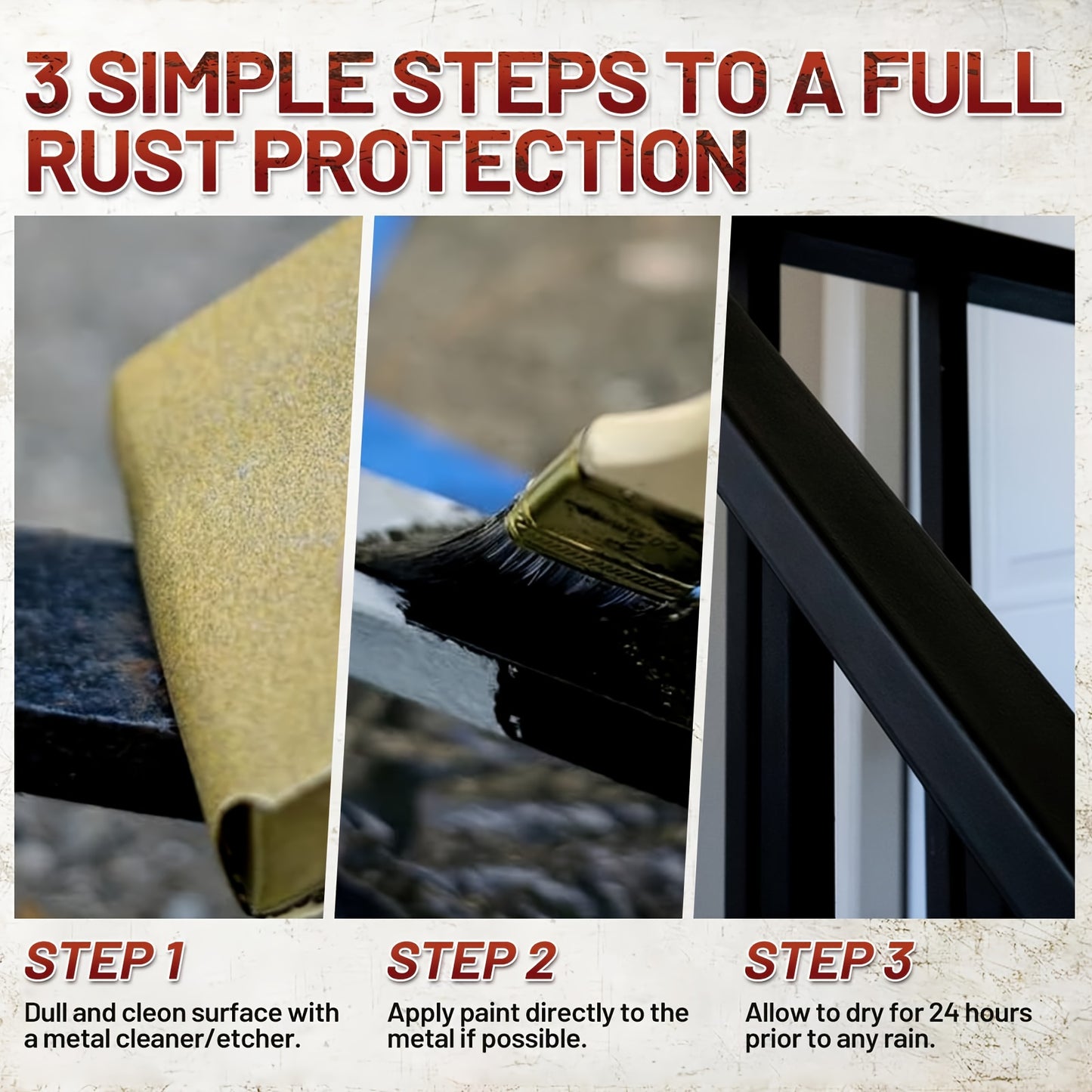 32fl.oz (907ml) Black Anti-Rust Coating - Heavy-Duty Quick-Drying, UV & Heat-Resistant Metal Primer with Permanent Encapsulation, Rust Converter & Paint Protector for Cars, Motorcycles, Metal Surfaces - Long-Lasting Shield, Easy Application, Durable Metal